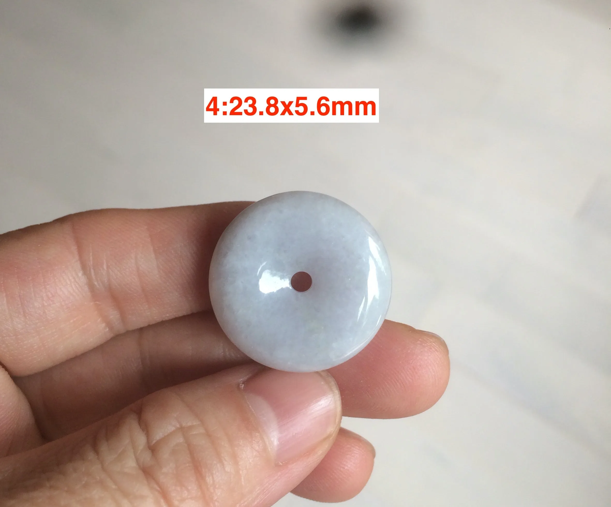 100% Natural green/white/purple jadeite Jade Safety Guardian Button(donut) Pendant/worry stone AX29