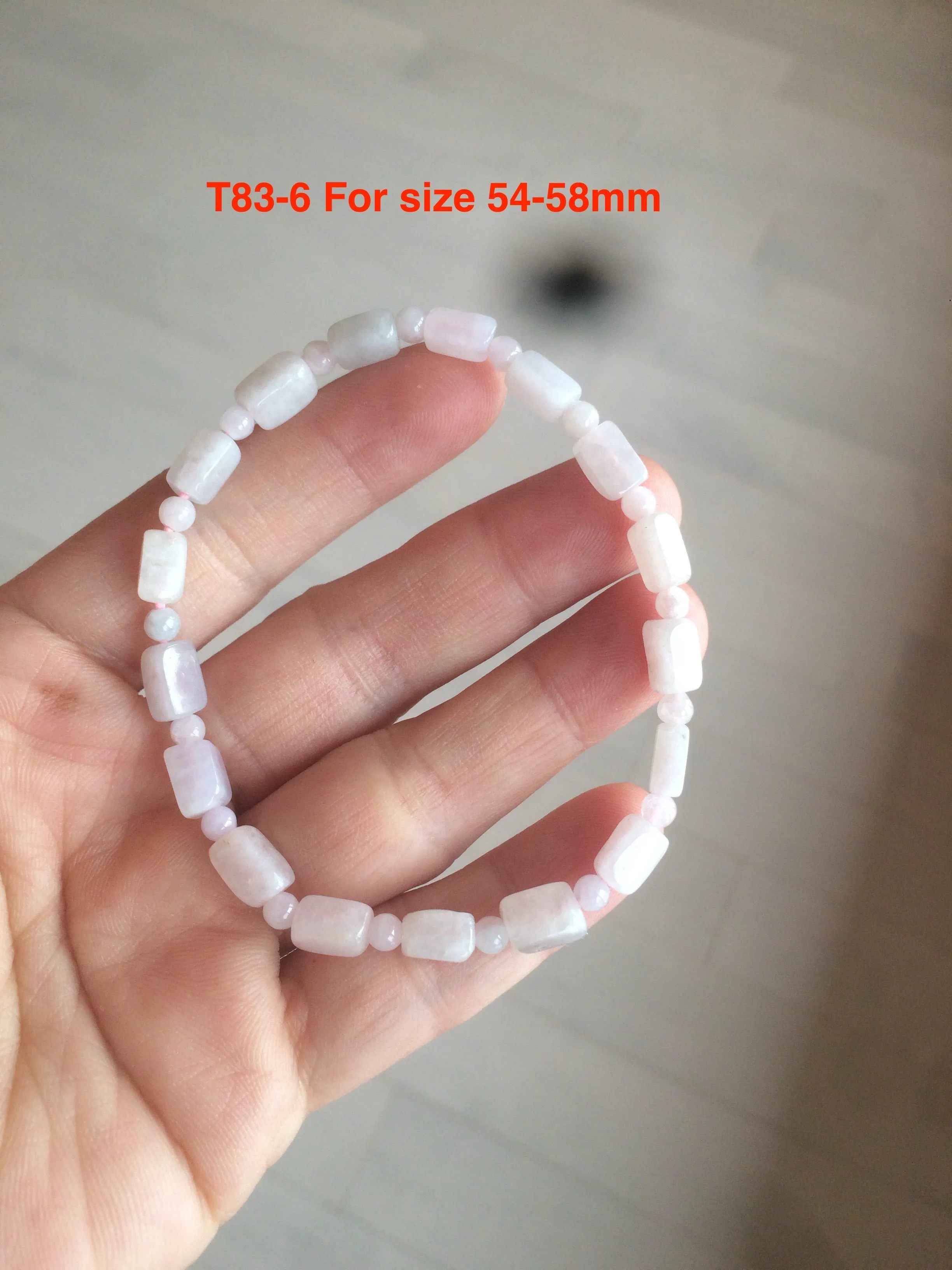 100% natural type A icy green/purple jadeite jade beads bracelet AQ83