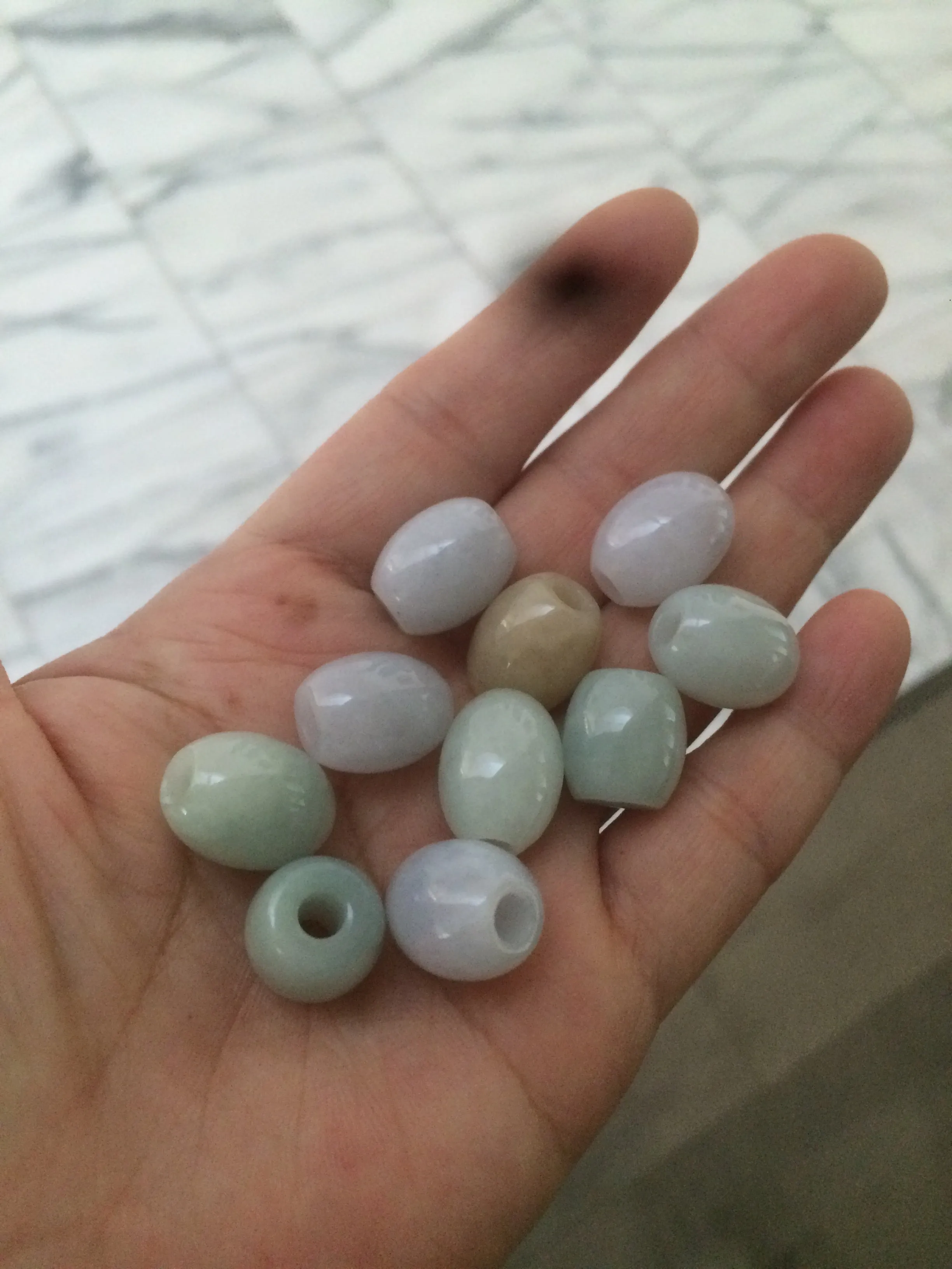 14.5x12.6 Type A 100% Natural  light green Jadeite Jade LuluTong (Every road is smooth) pendant Q