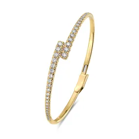 14k Diamond Bangle