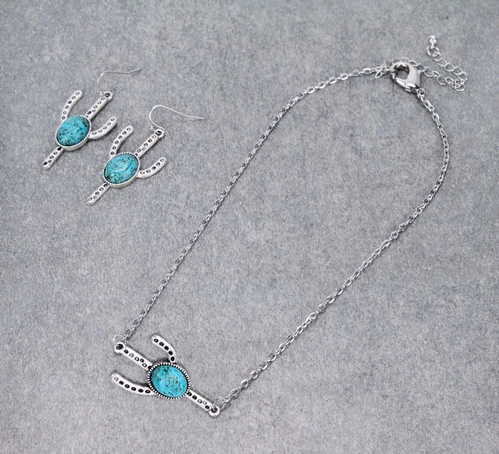 15” Cactus necklace set