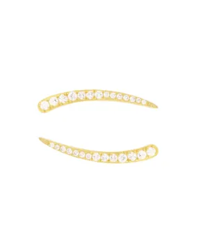 18K TUSK EARRINGS   DIAMONDS