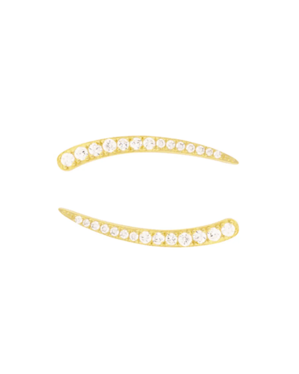 18K TUSK EARRINGS   DIAMONDS