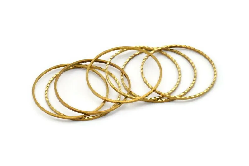 32mm Brass Circles 24 Raw Brass Circles (32x1mm) N0538