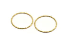 44mm Circle Connectors, Gold Plated Brass Circle Connector (44x2x2mm) N1738