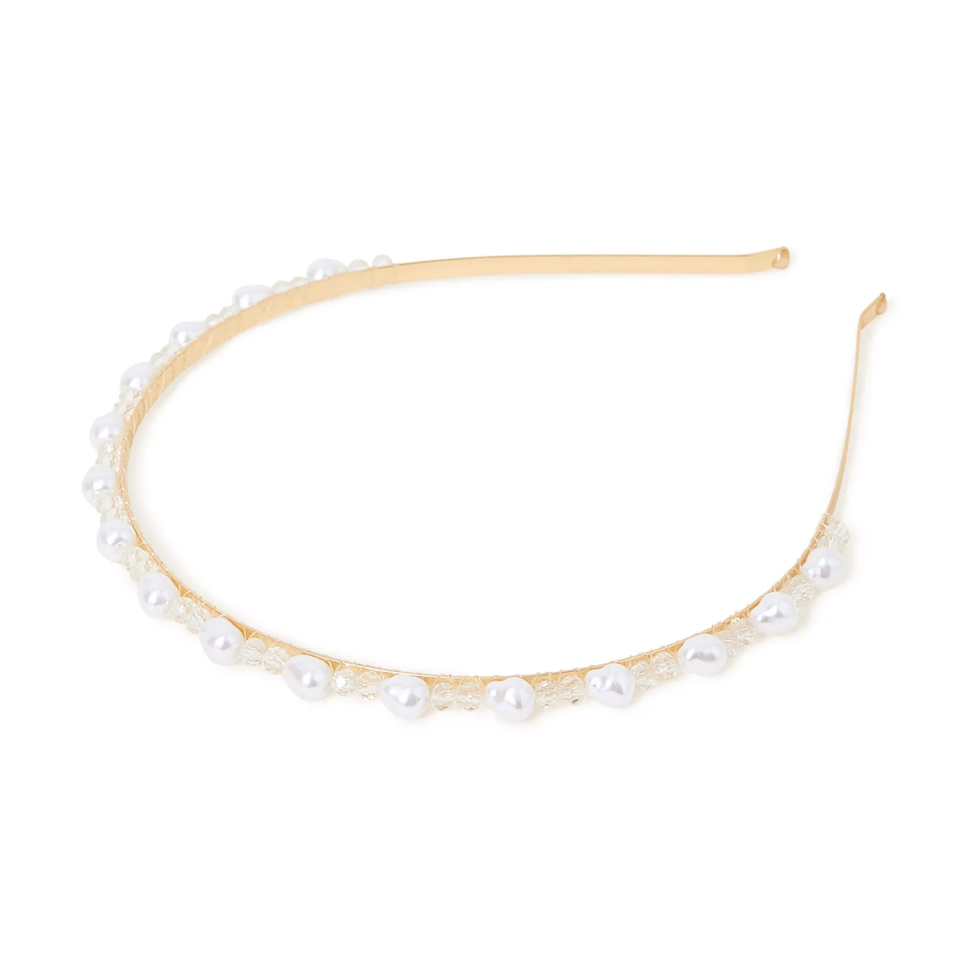 Accessorize London White Pearl And Bead Headband