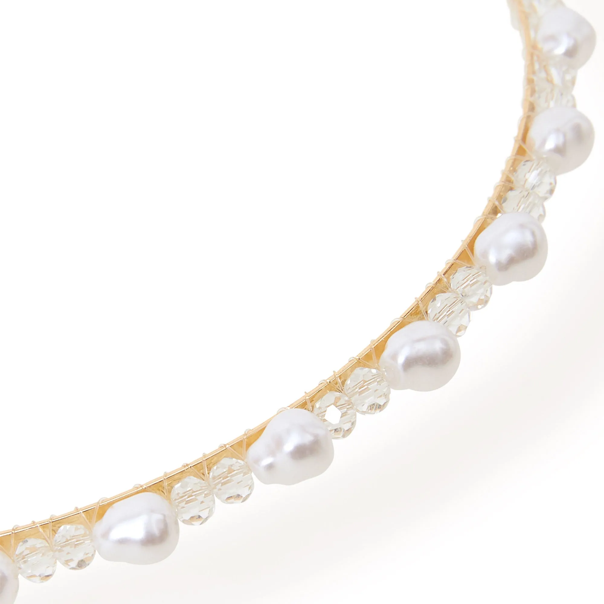 Accessorize London White Pearl And Bead Headband