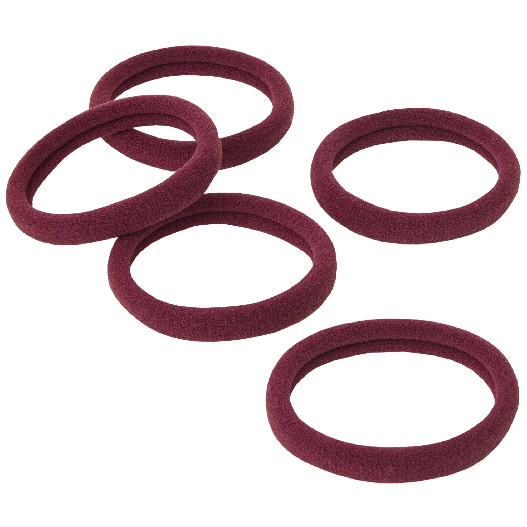 Accessorize London Women's Red Towelling Hair Bands 5-Pack