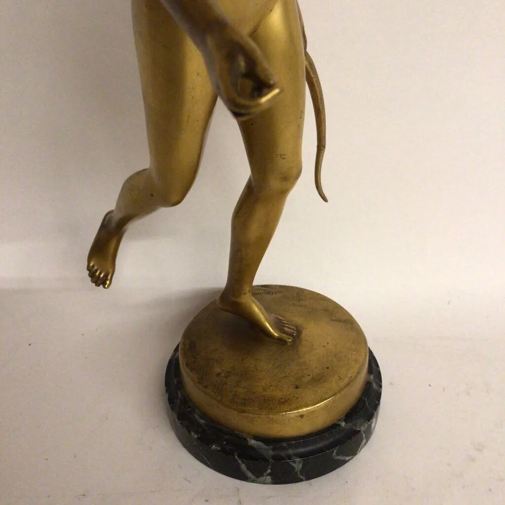 After Houdon Gilt Bronze of Diana