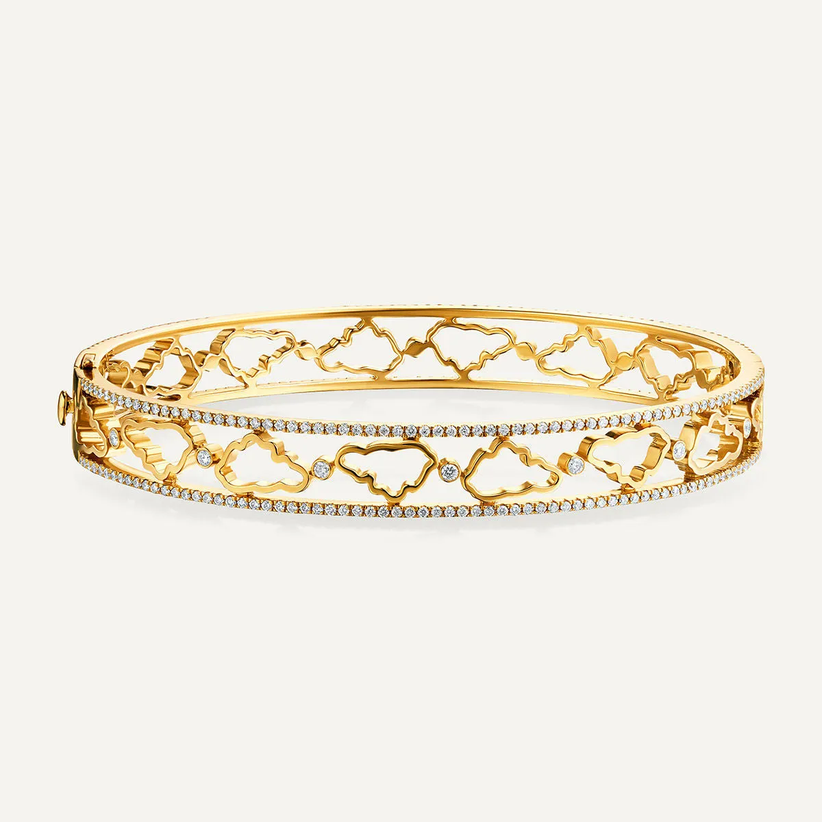 Allusia Love 18K Gold Bangle w. Diamonds