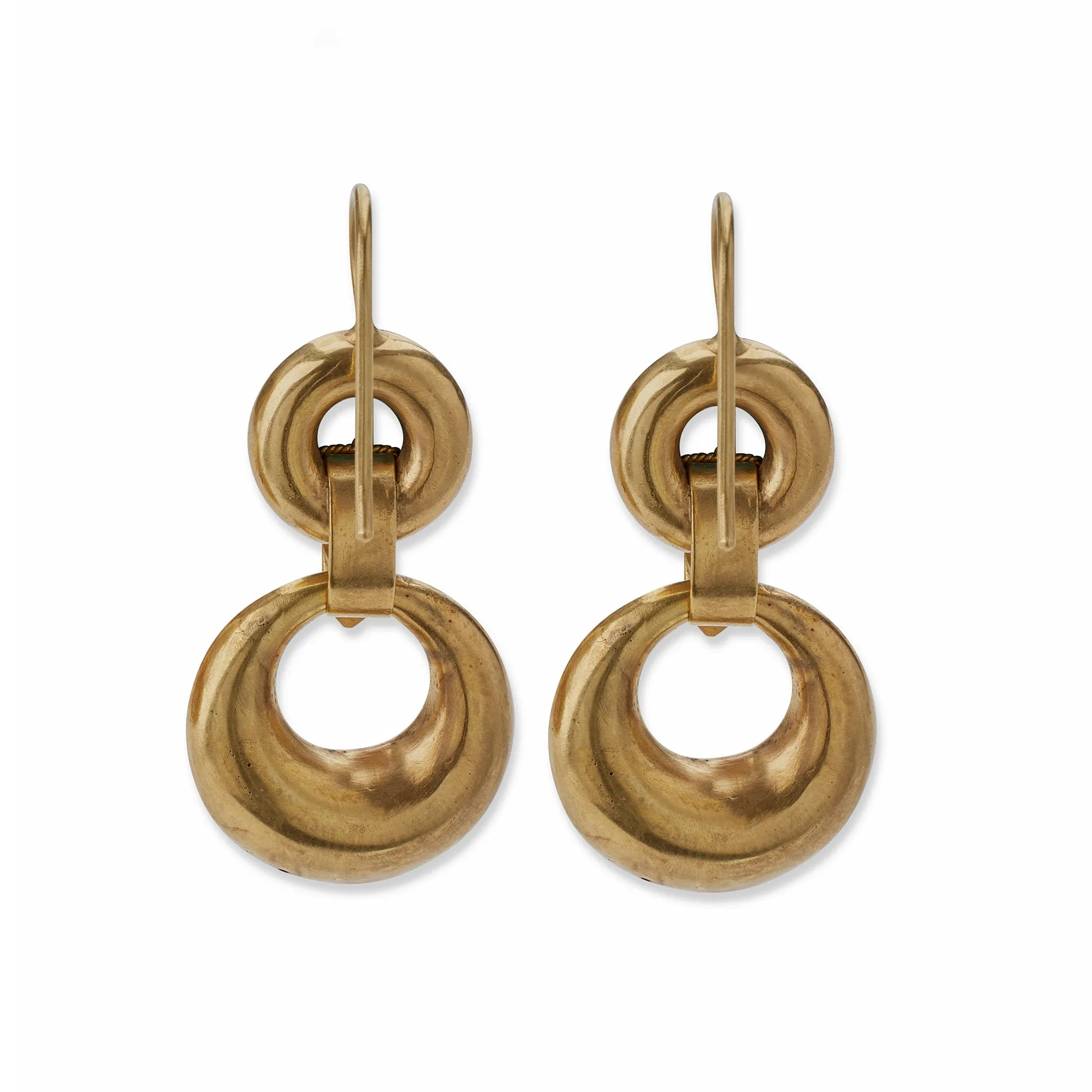 Antique 15K Gold Pendant Earrings