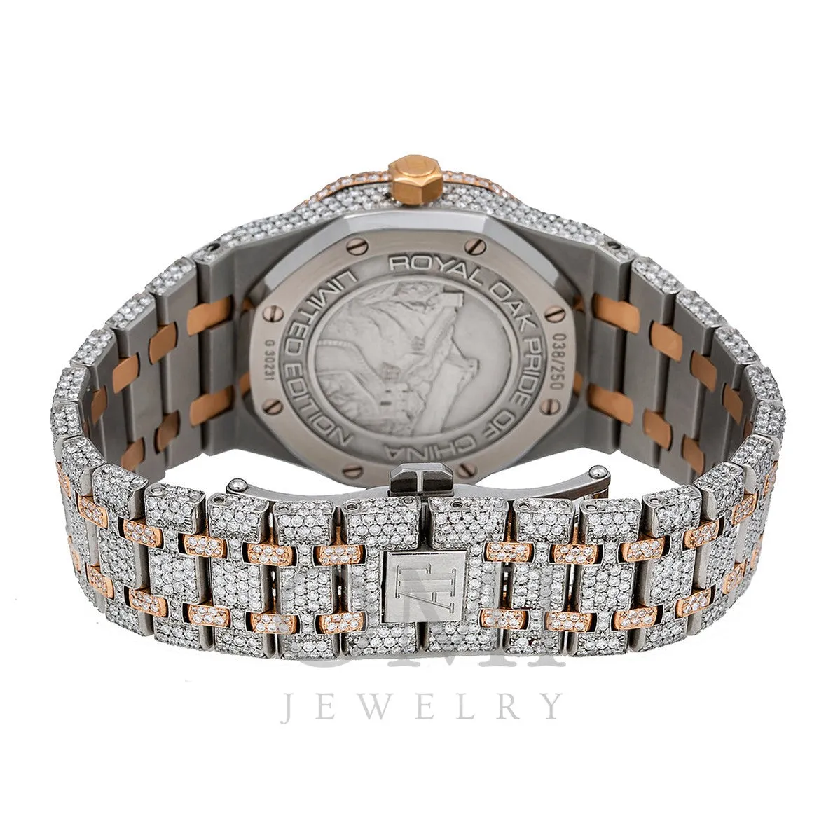 Audemars Piguet Royal Oak 25168SR 39MM  White Moon Phase Dial With 22.75 CT Diamonds