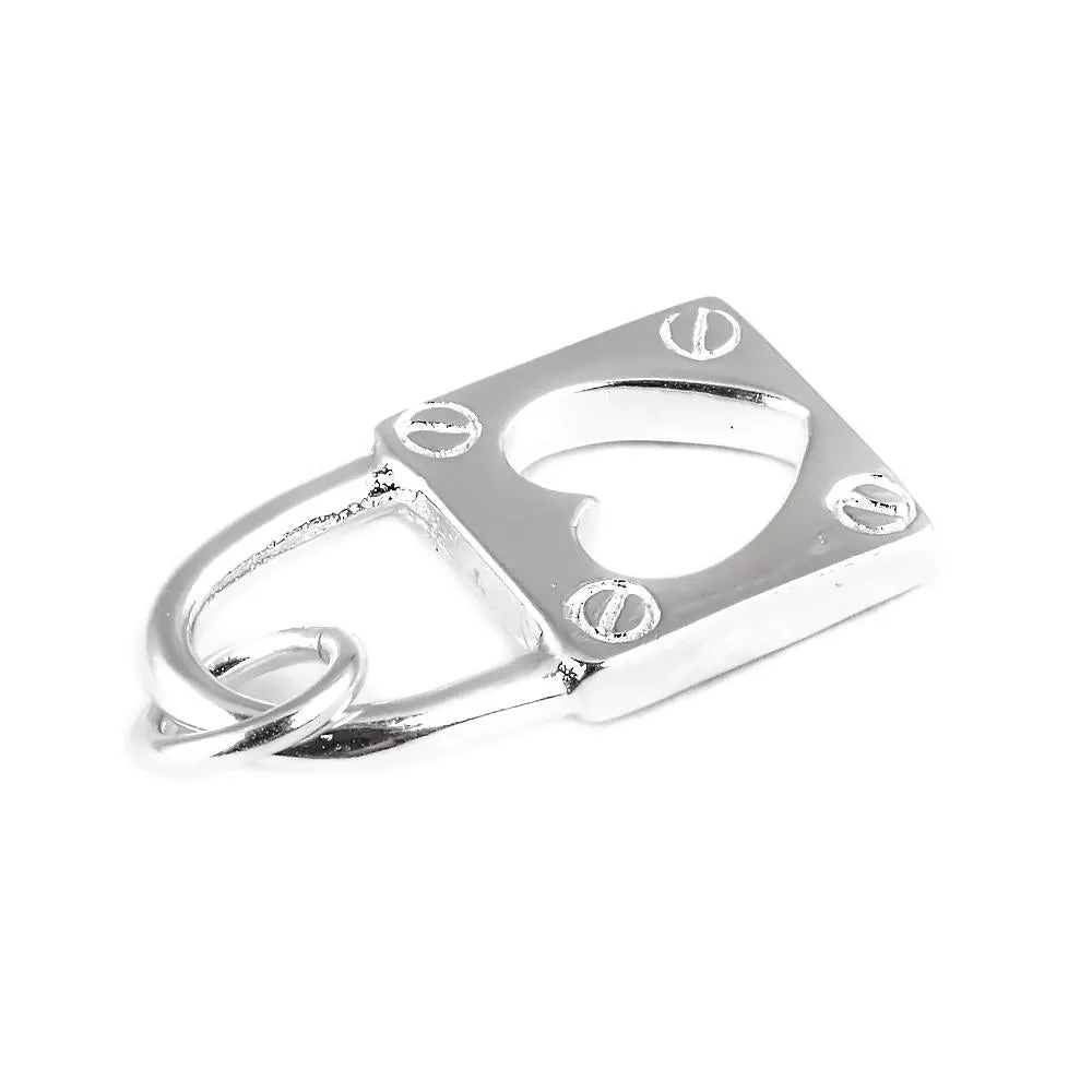 Audrey Silver Heart Pendant Padlock Design