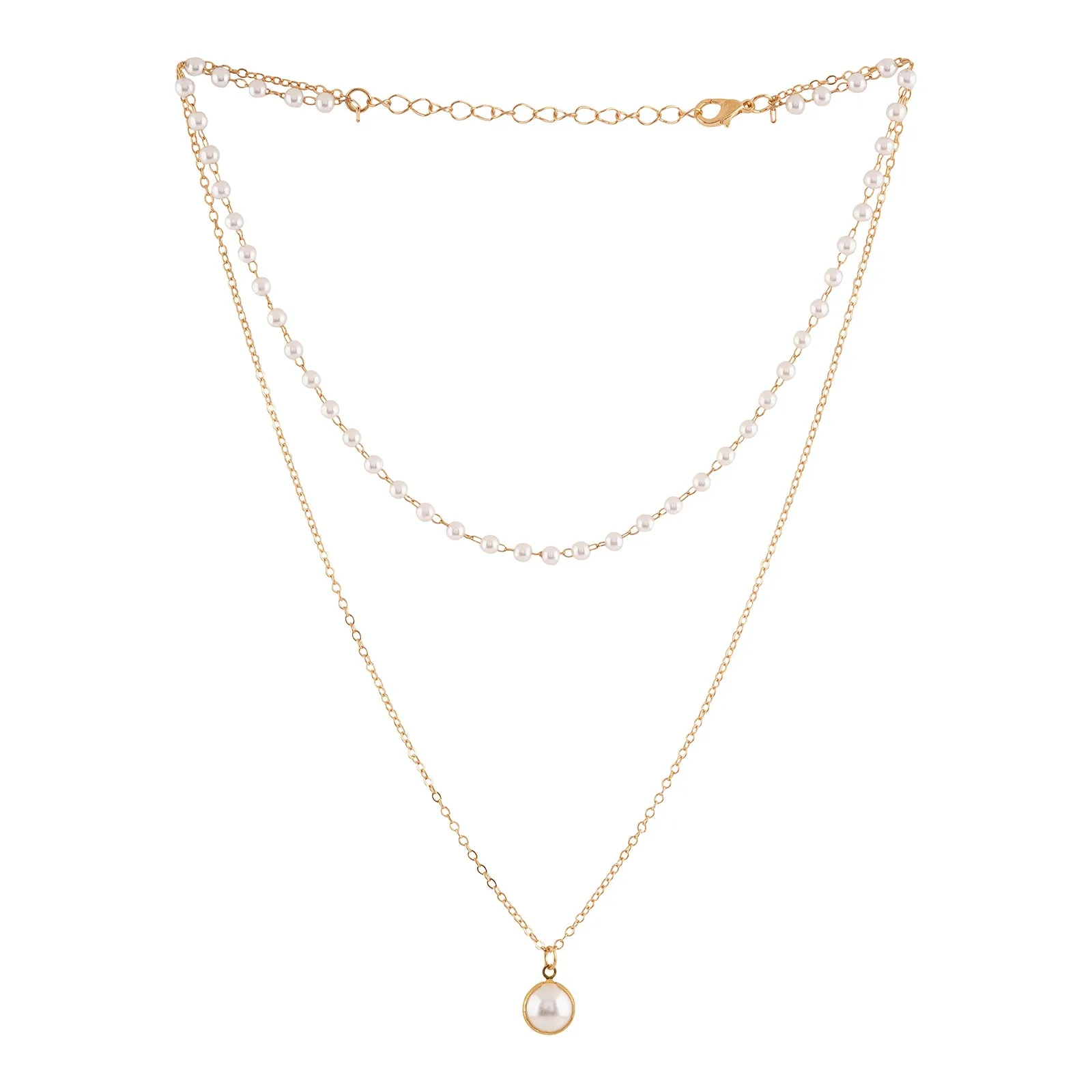 Bewitched Miss T's Pearl and Gold Layered Necklace