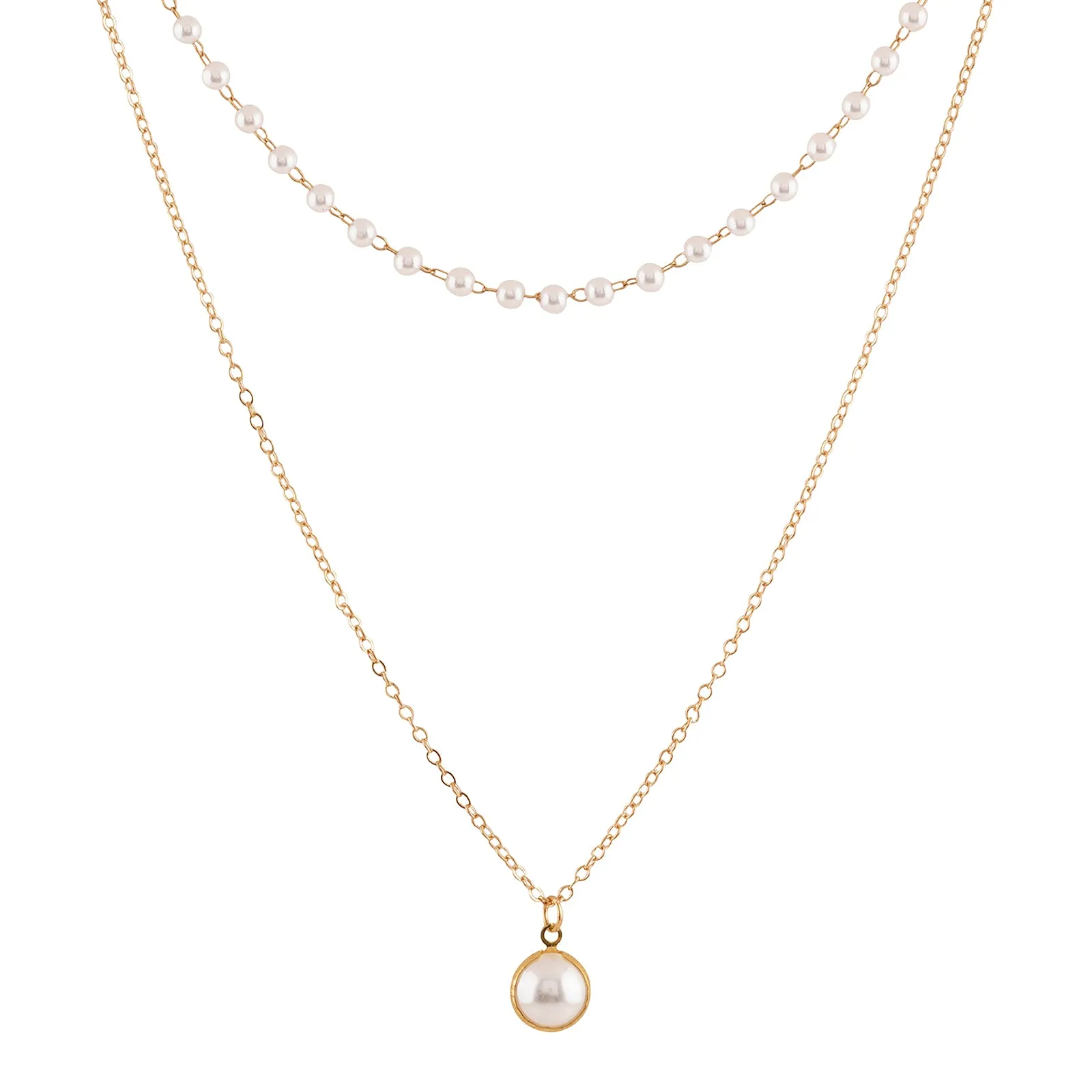 Bewitched Miss T's Pearl and Gold Layered Necklace