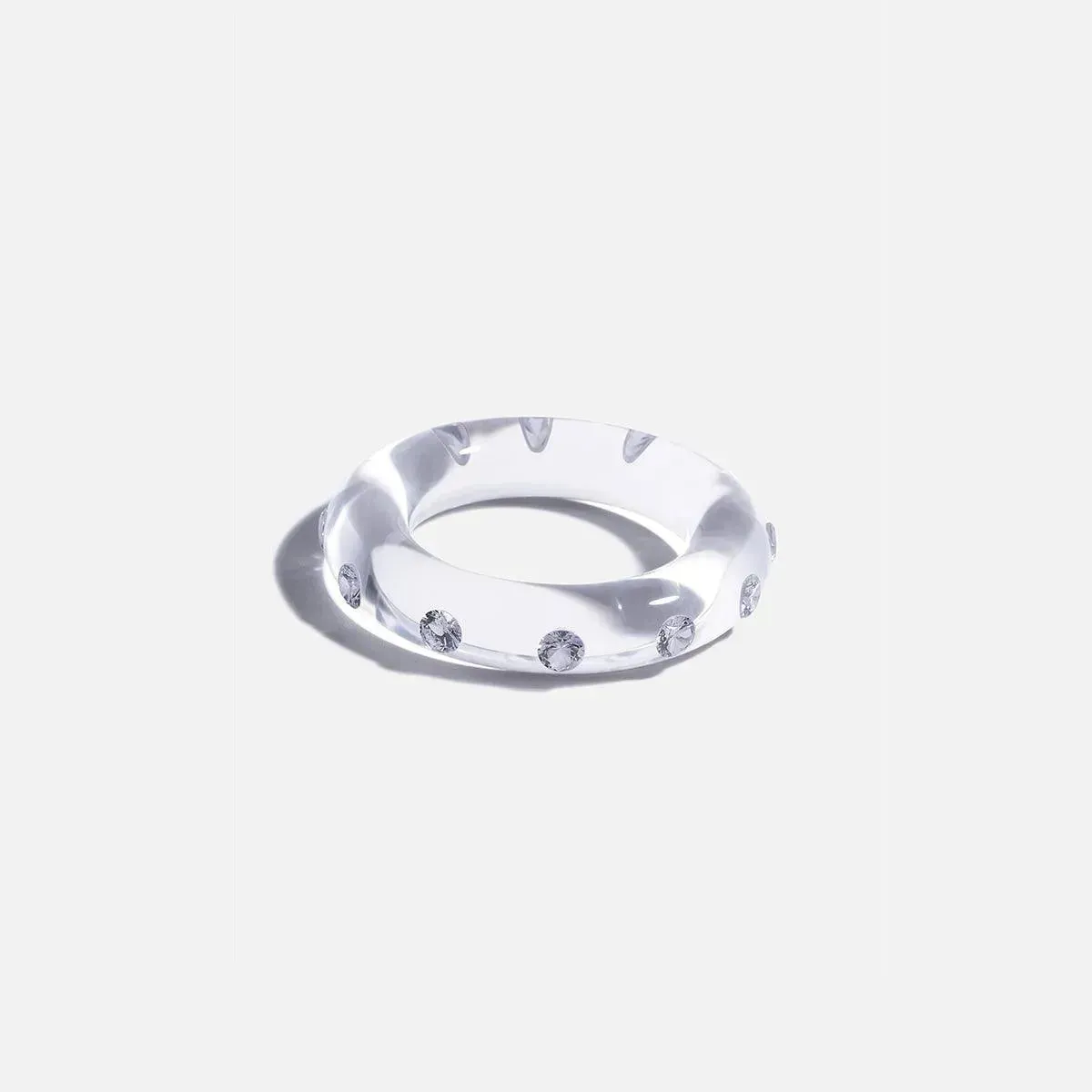 Big Lucid Bangle, Clear