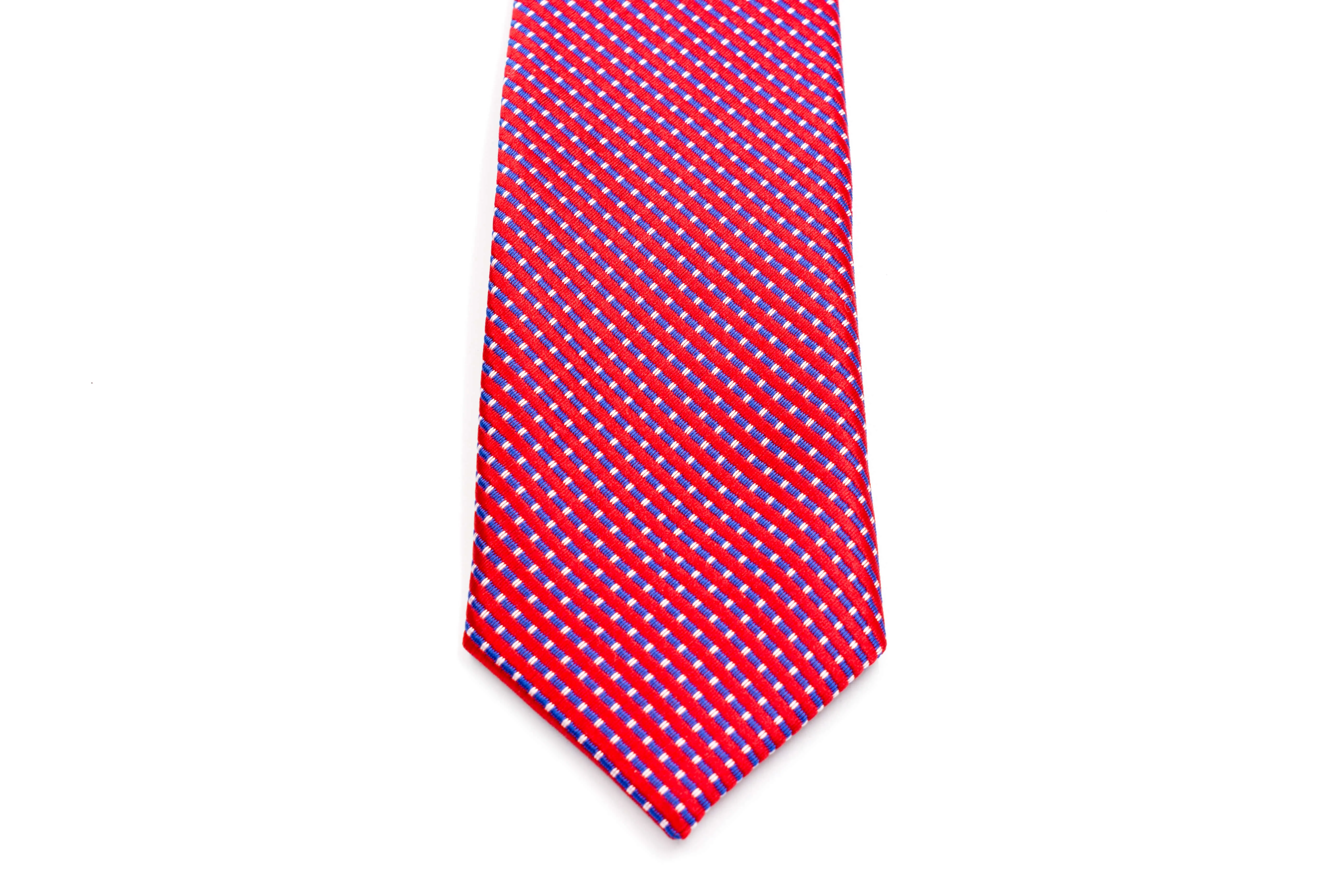 Boys Ties - Red Multi Checks