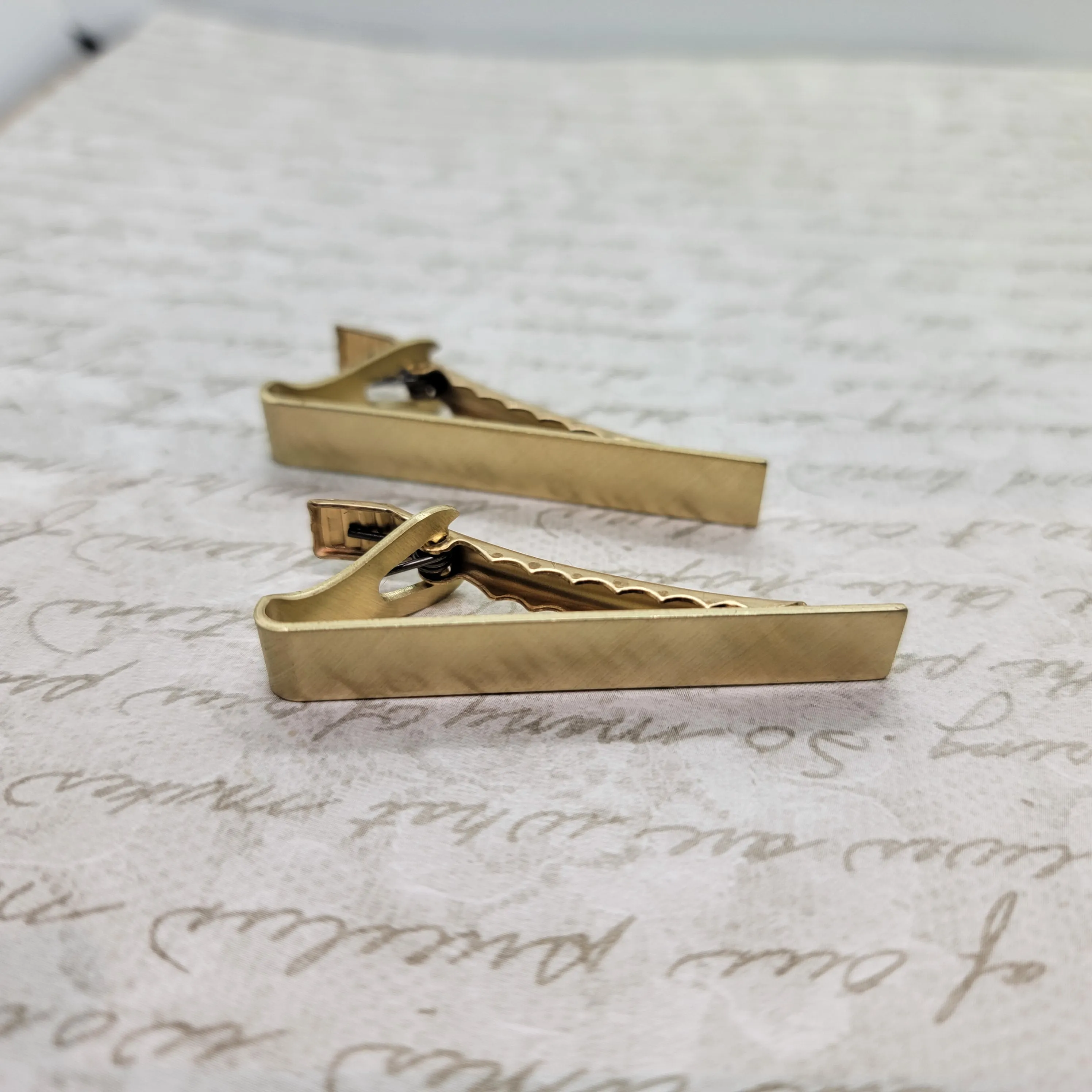 Brass Tie Clips x 2 - 212ST