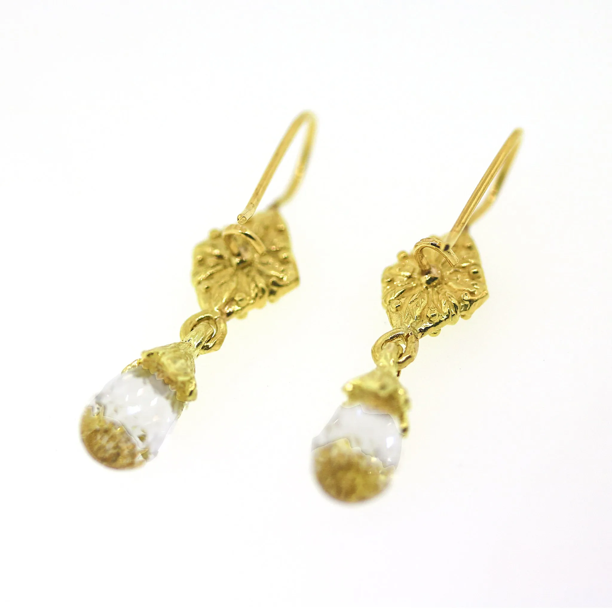 Briolette Topaz Drop Earrings