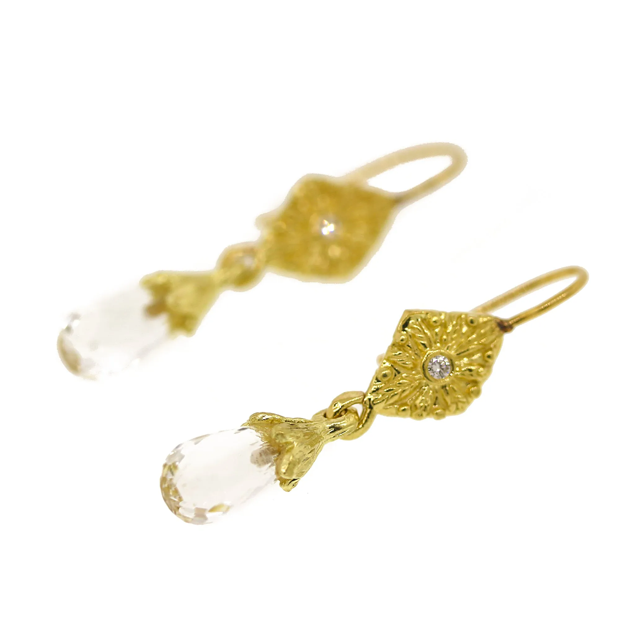 Briolette Topaz Drop Earrings