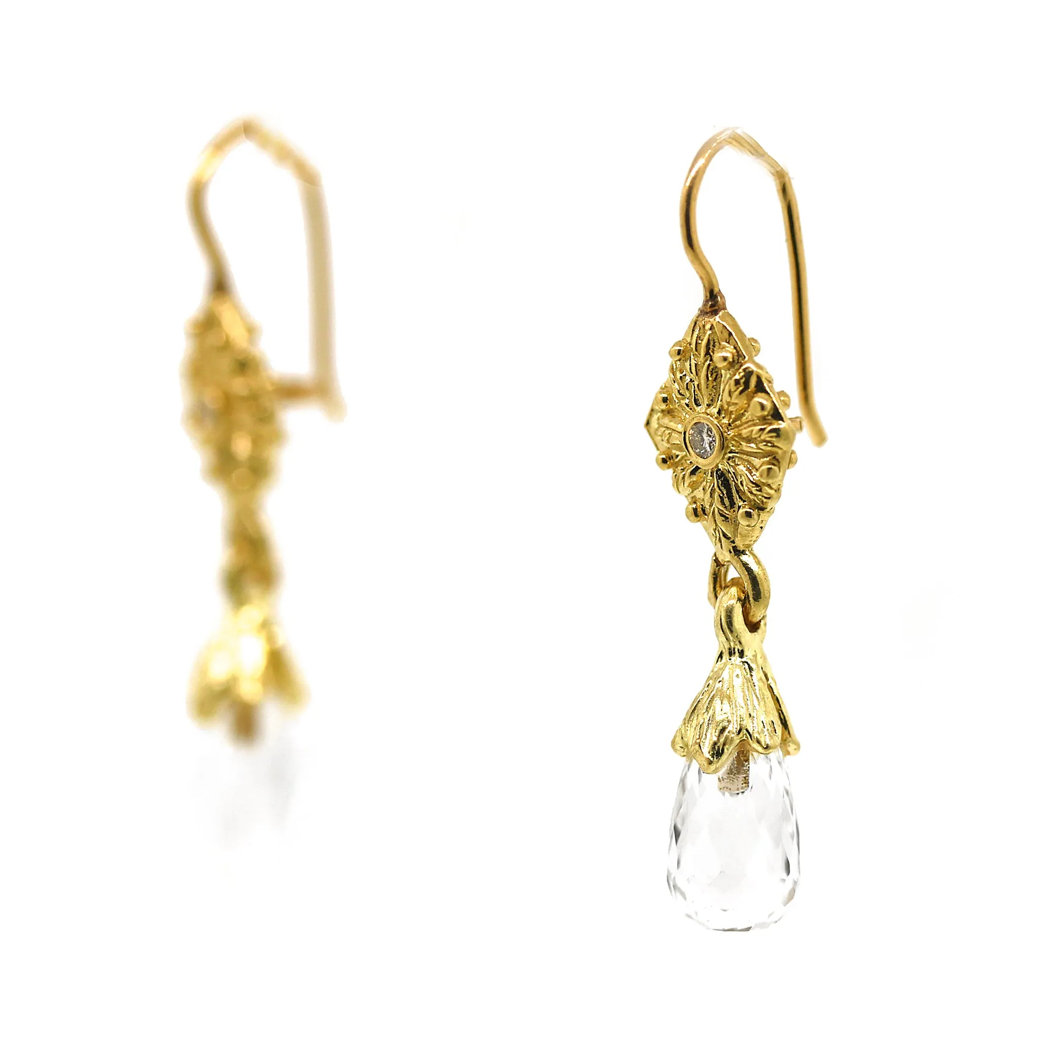 Briolette Topaz Drop Earrings