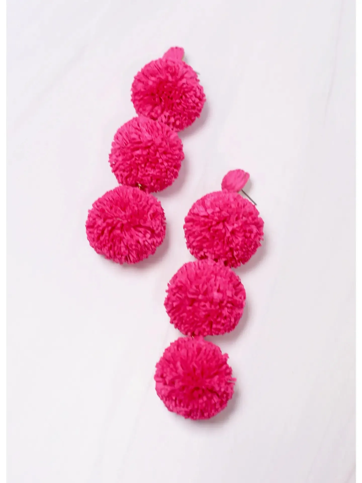 Buford Pom Pom Drop Earring - (three colors)