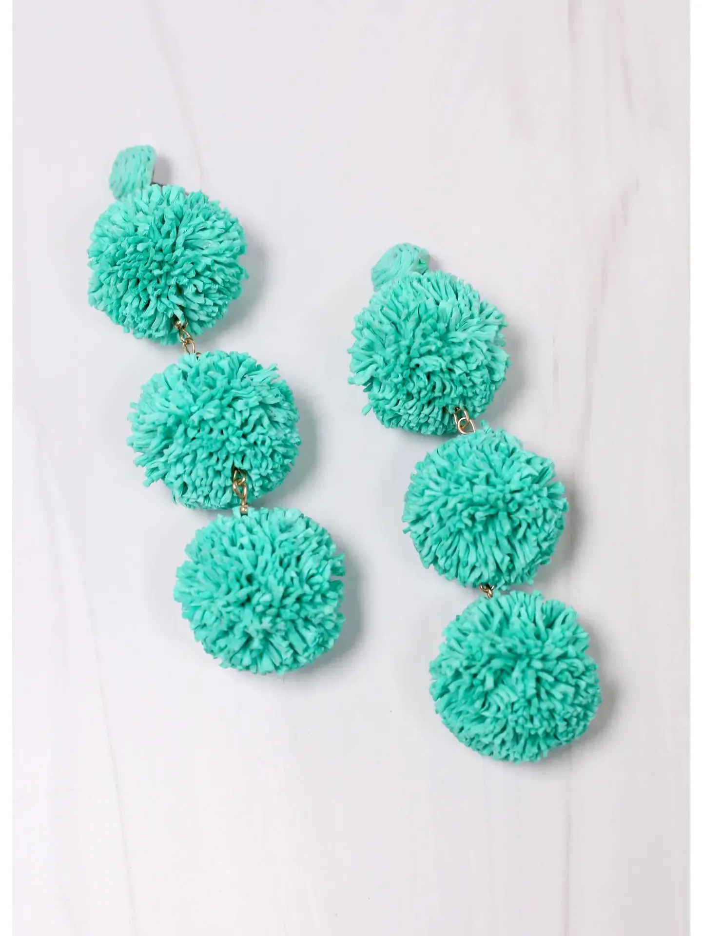 Buford Pom Pom Drop Earring - (three colors)