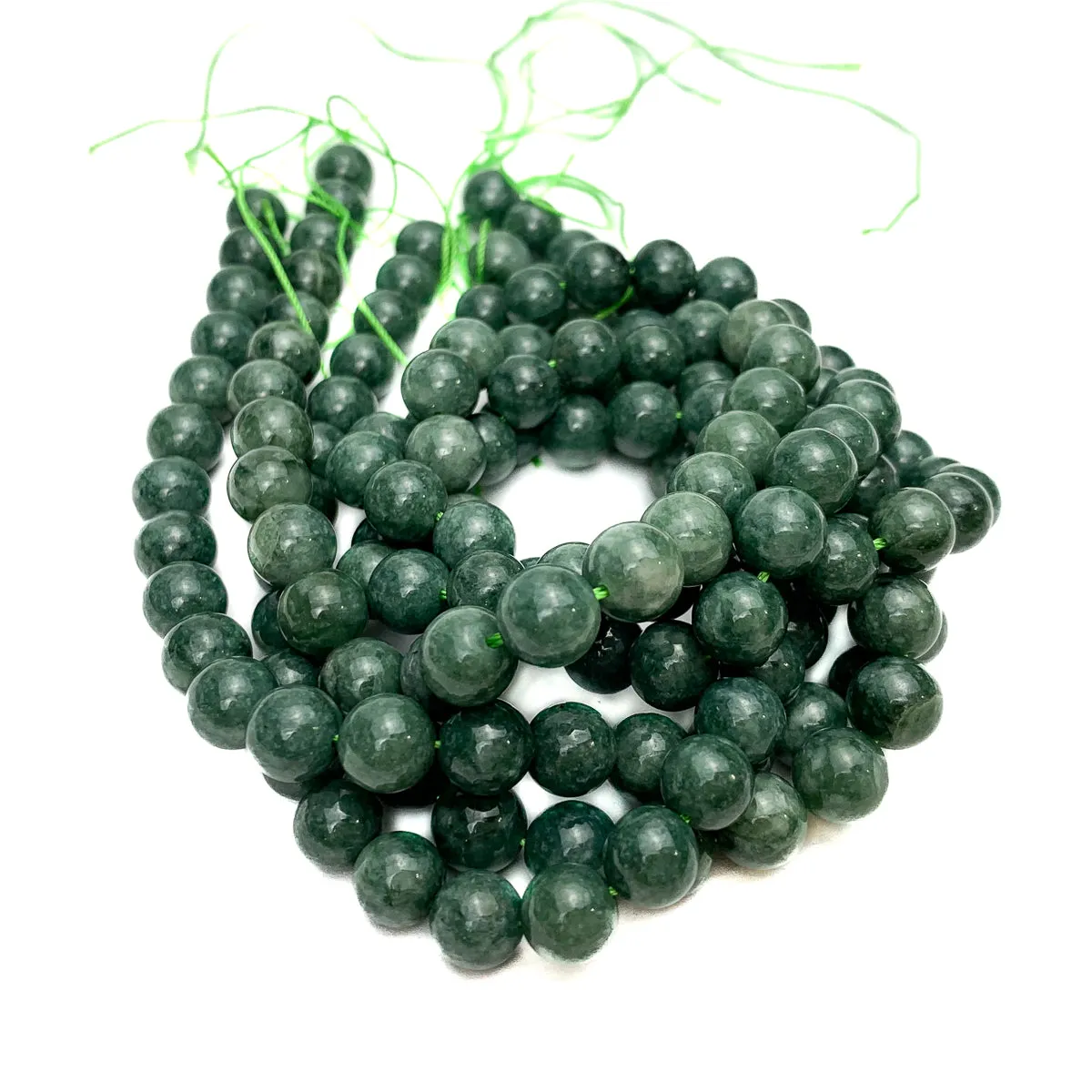 Burmese Jadeite 8mm Smooth Rounds