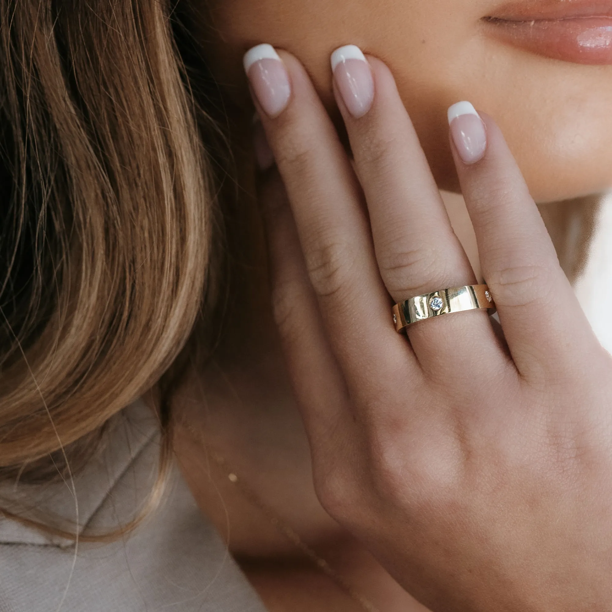 Burnished Diamond Eternity Ring