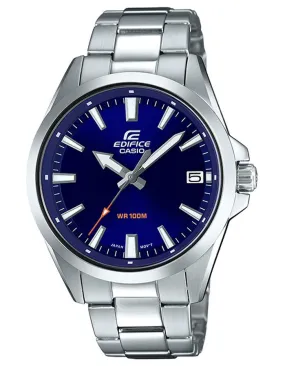 Casio Edifice EFV-100 Series Mens Watch - Stainless Steel - 100M - Blue Dial