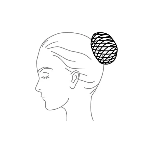 Chacott Black Chignon Net Hair  (Thick)