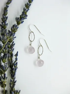 Chrysanthe: Rose Quartz Earrings - e473