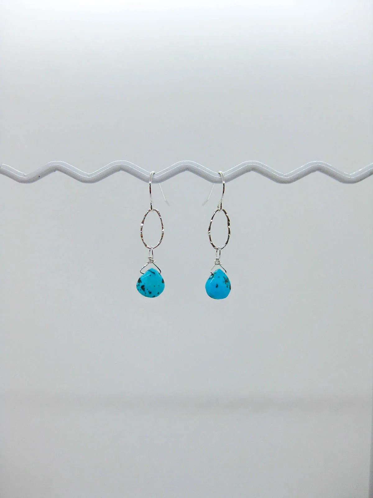 Chrysanthe: Turquoise Earrings - e659