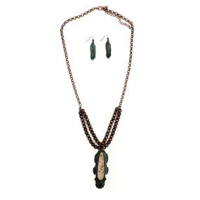 Cindy Smith Women's Bead & Feather Jewelry Set