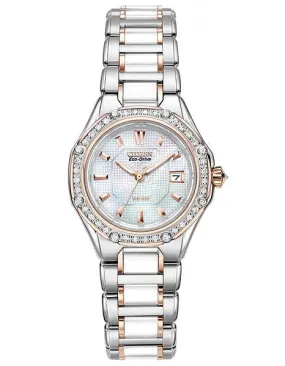 Citizen Ladies Signature Octavia 41 Diamond Dress Watch - Two-Tone Ceramic