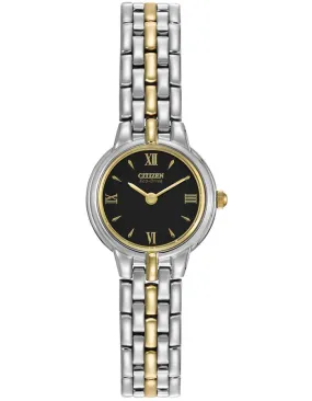 Citizen Ladies' - Stainless and Gold-Tone - Black Face