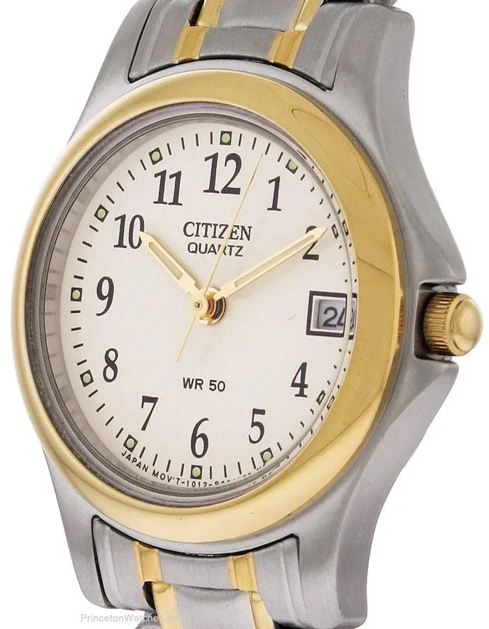 Citizen Quartz Two-Tone 50M WR Ladies Watch - Champagne Dial - Bracelet - Date