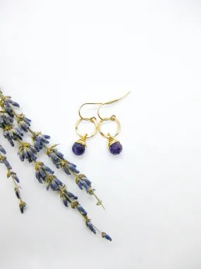 Daisy: Amethyst Earrings - e732