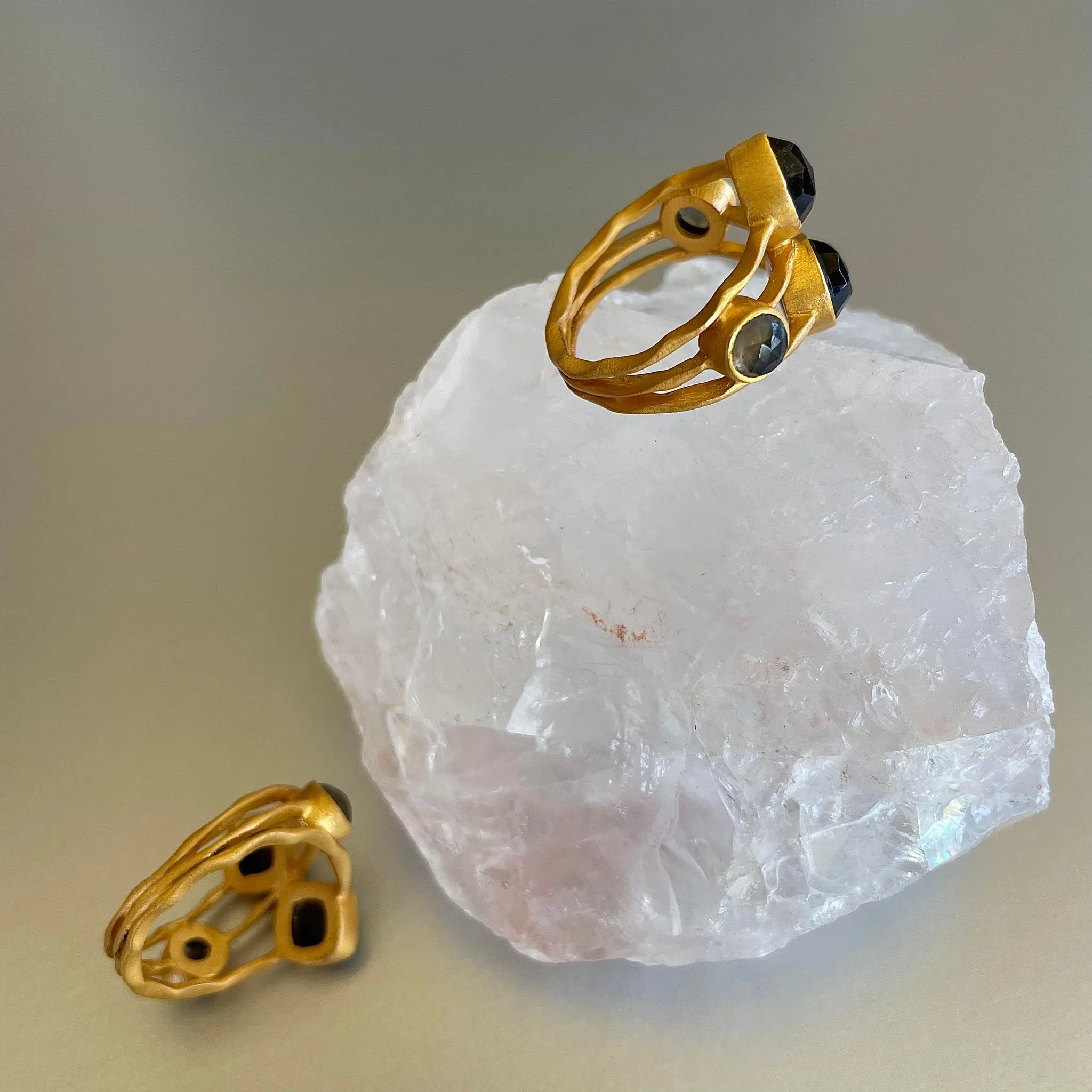 Daphne Ring With Smoky Quartz