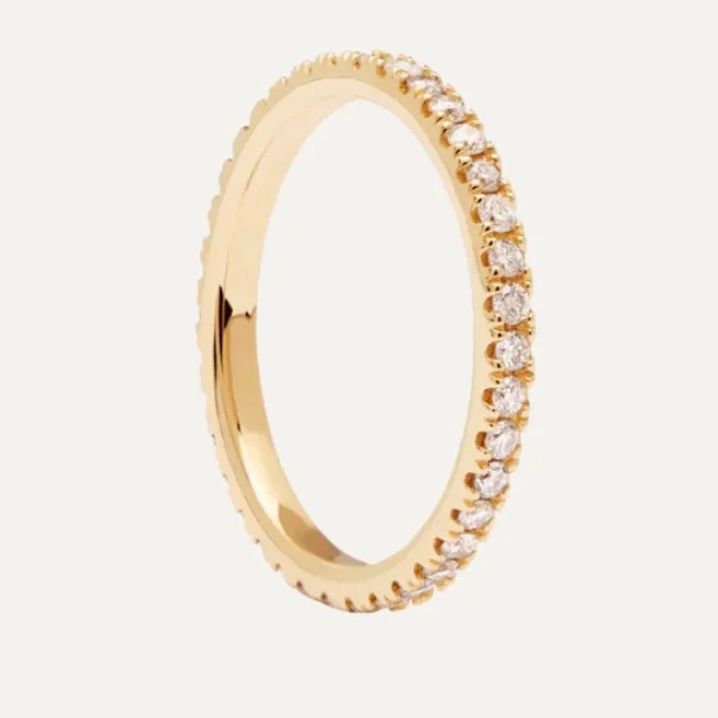 Diamonds and Gold Eternity Medium Ring