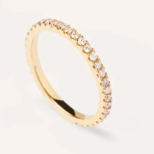 Diamonds and Gold Eternity Medium Ring