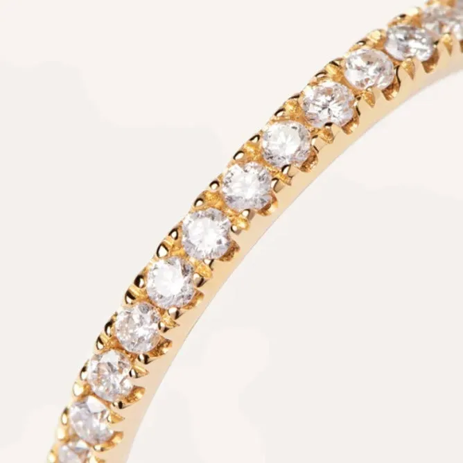 Diamonds and Gold Eternity Medium Ring