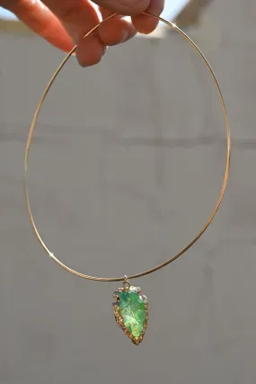 Electric Woman Green Aura Quartz Necklace