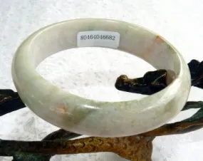 Endlessly Interesting Burmese Jadeite Bangle Bracelet 52 mm Grade A   Certificate (682)