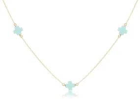 ENewton 17 Choker Turquoise Signature Cross Gold Simplicity Necklace