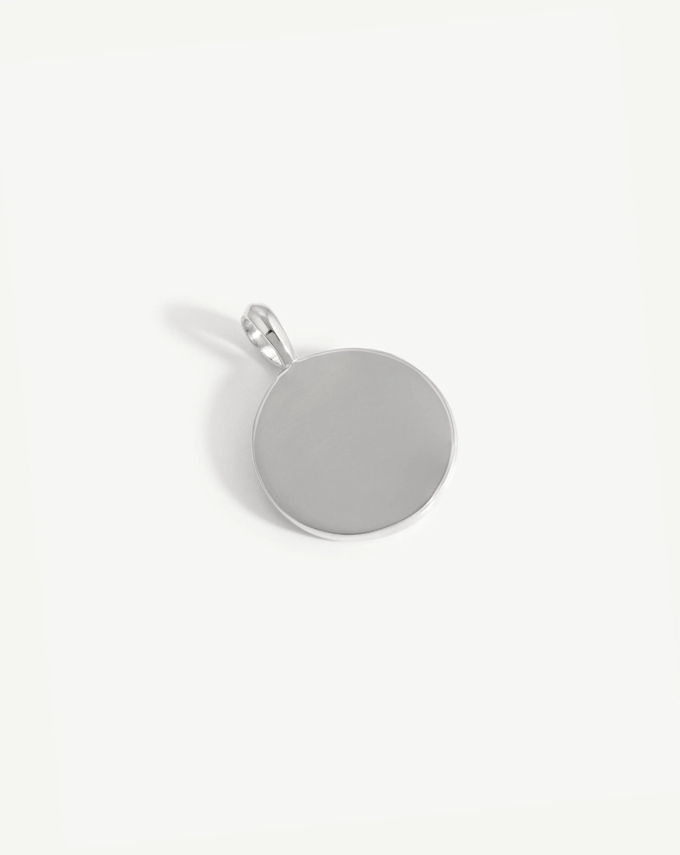 Engravable Round Disc Pendant | Sterling Silver