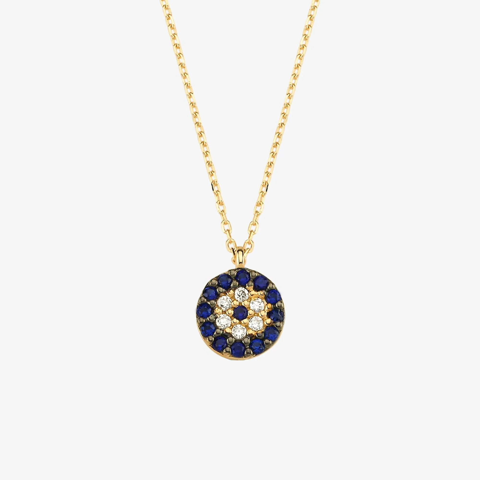 Evil Eye Necklace | 14K Solid Gold