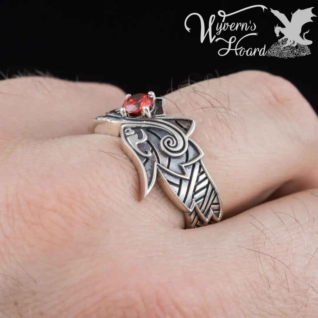 Fenrir, The Sun-Eater 14K White Gold Ring