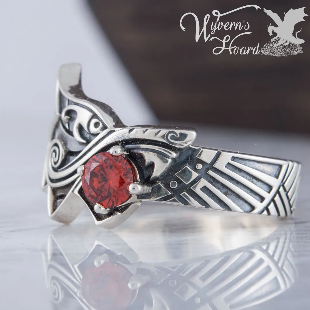 Fenrir, The Sun-Eater 14K White Gold Ring