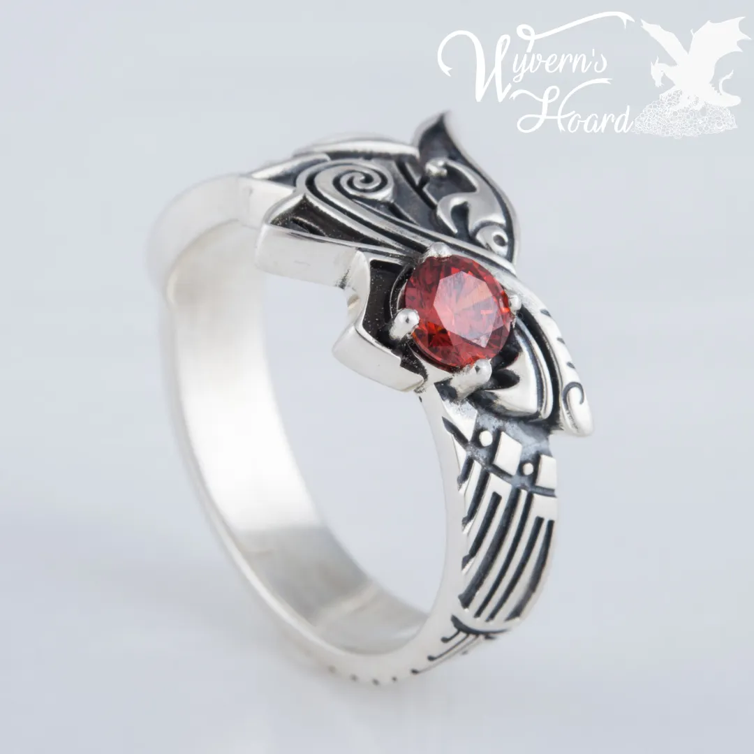 Fenrir, The Sun-Eater 14K White Gold Ring